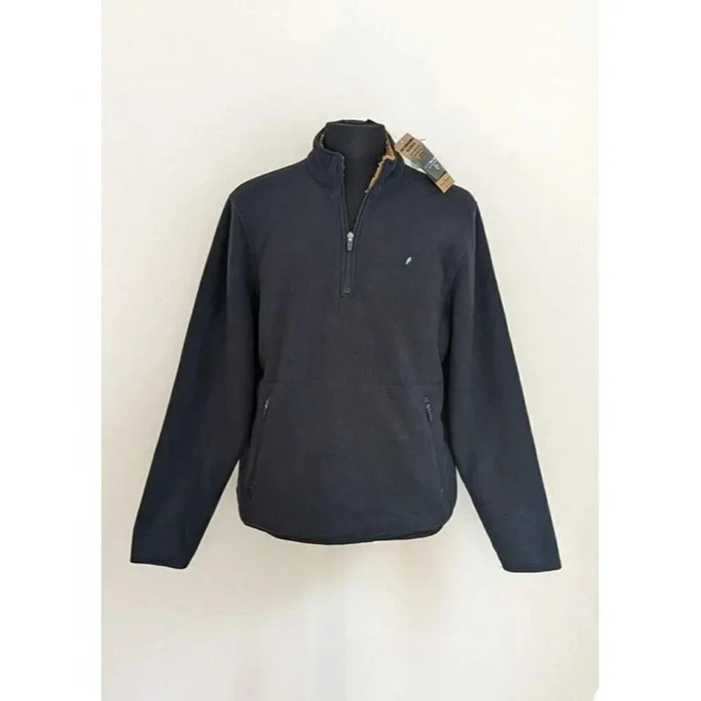 Tailor Vintage Men's Navy Polar Bonded Berber Fleece Pullover Size S (MSRP $108)